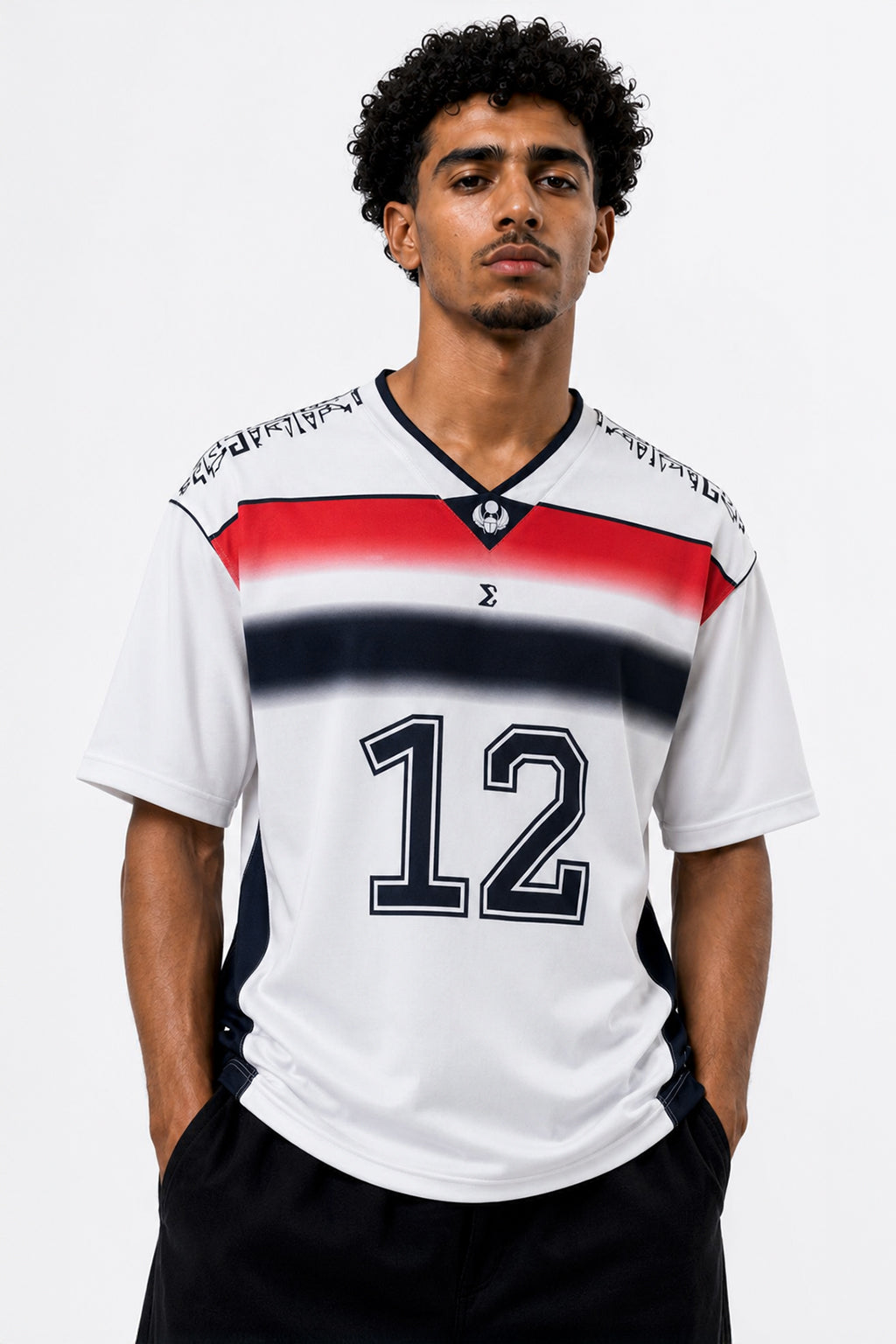 Egypt 12th Pharaoh Fan Tee - Sigma Fit (front, on model)