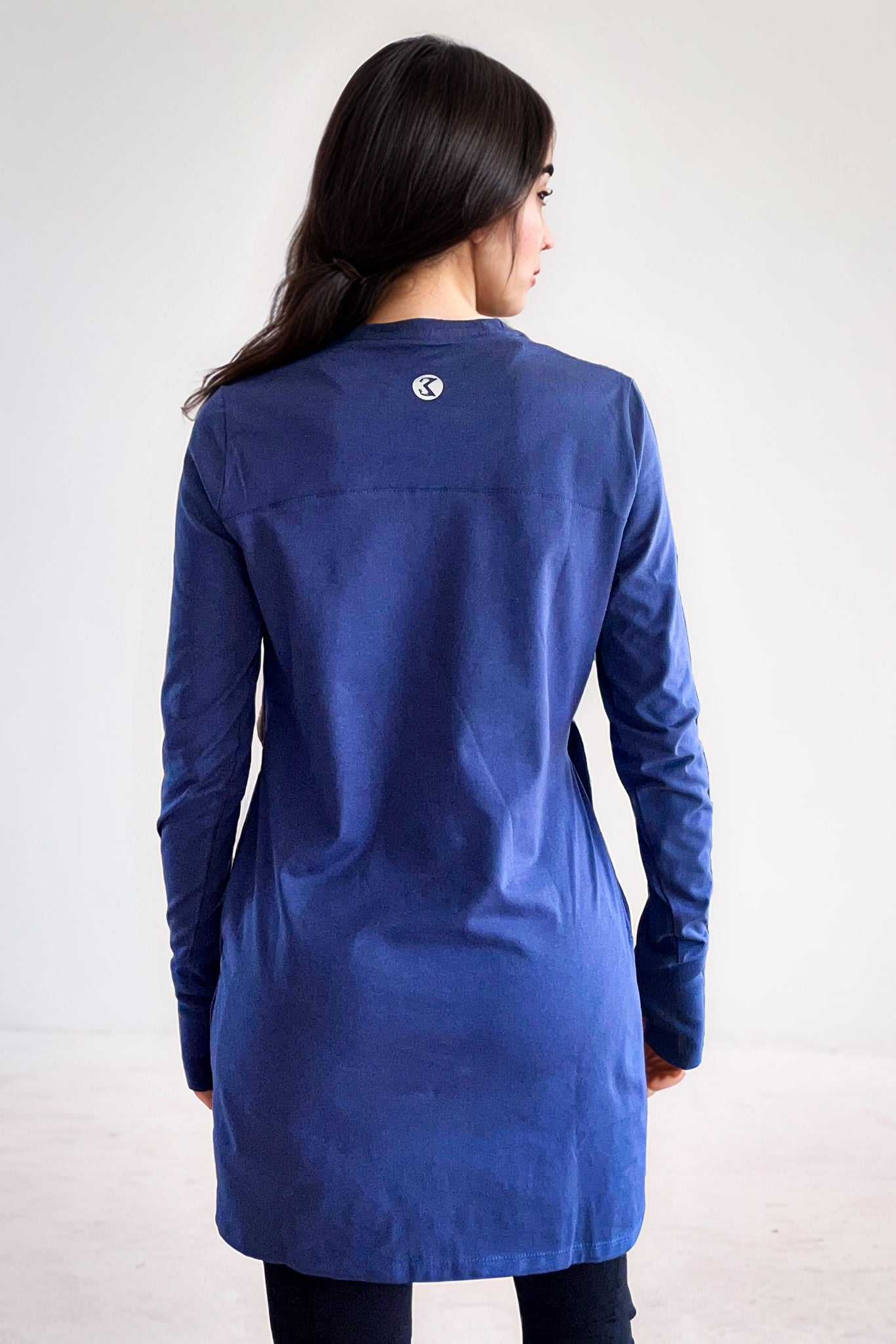 Abstract Knotted LS Tee Deep Cobalt - Sigma Fit