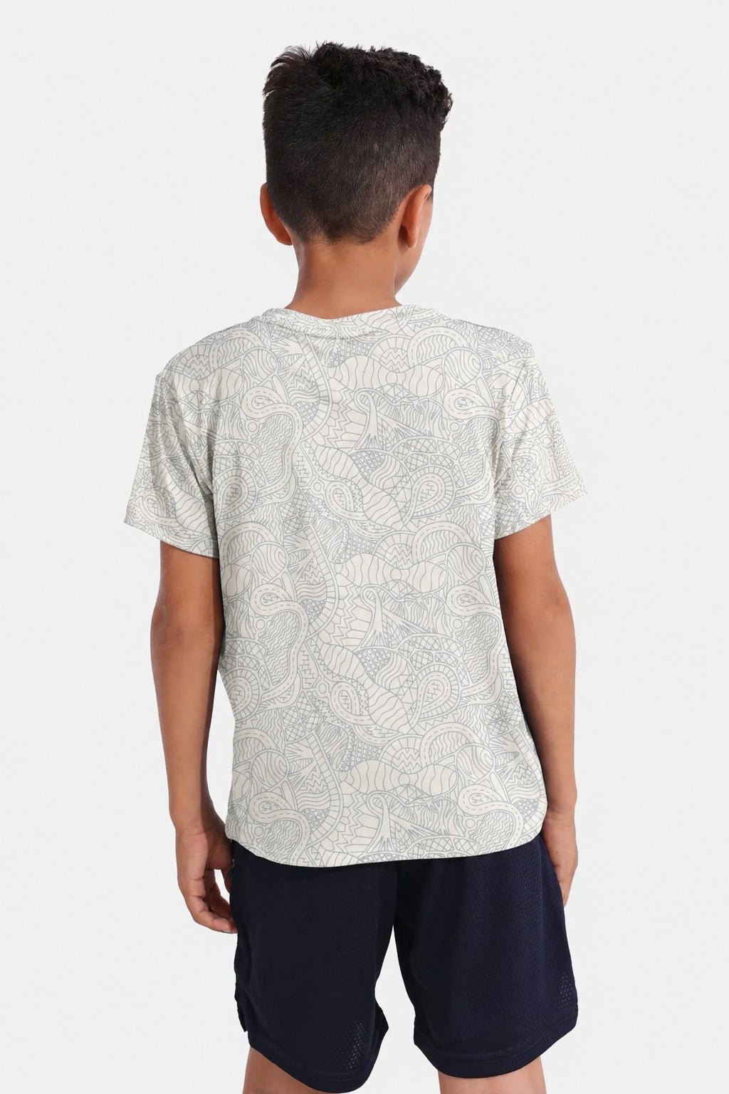 Kids White Forest Hunt T-Shirt - Sigma Fit