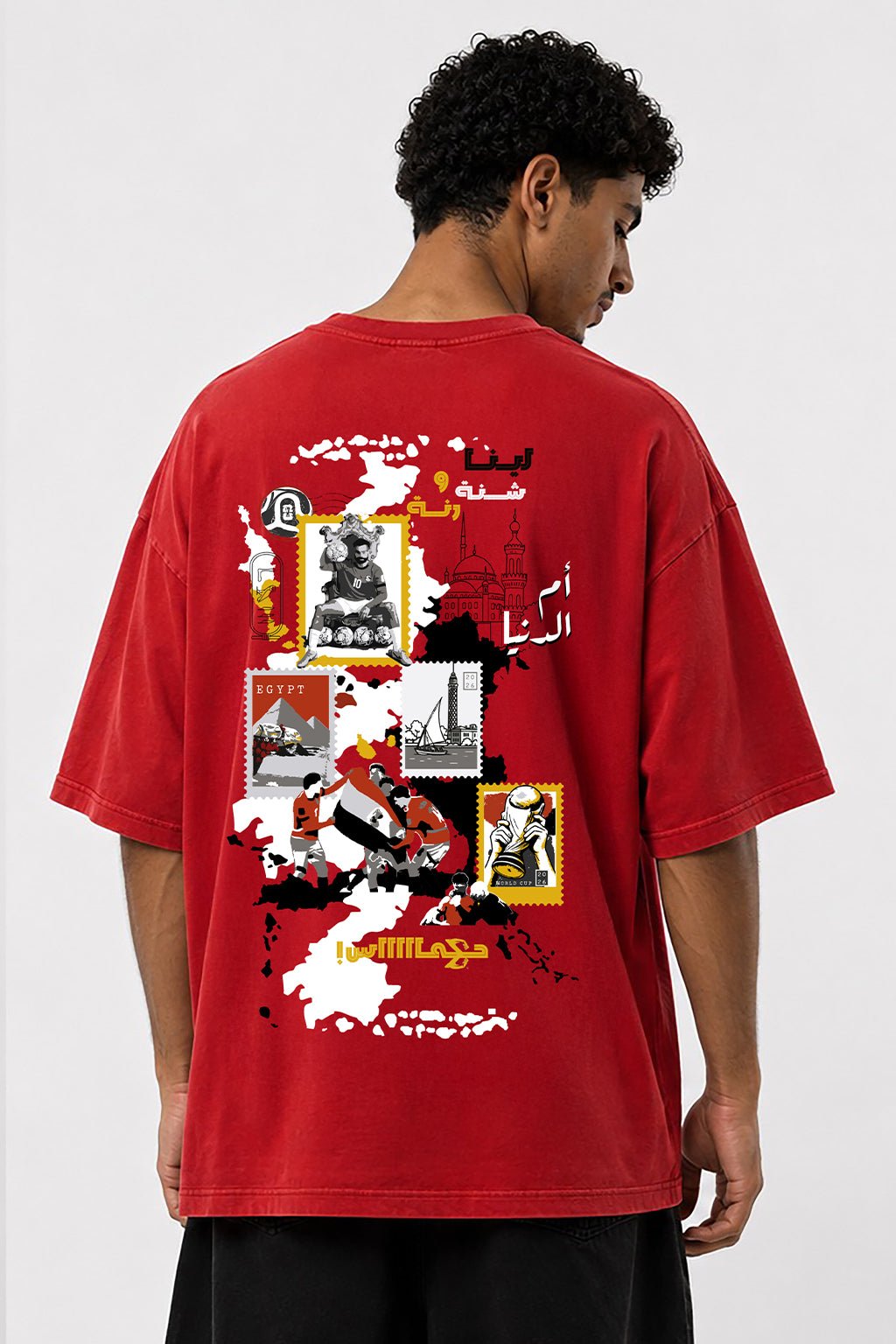 Ranah Egypt Fan Oversized T-Shirt - Red - Sigma Fit