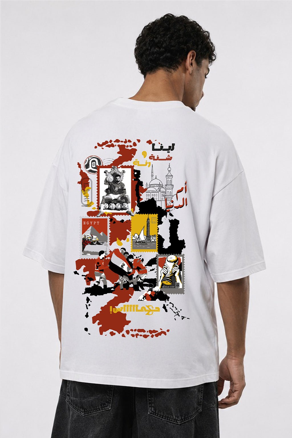 Shanah Egypt Fan Oversized T-Shirt - White - Sigma Fit