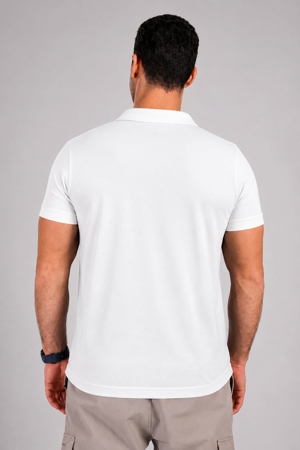 White Basic Polo Shirt - Sigma Fit