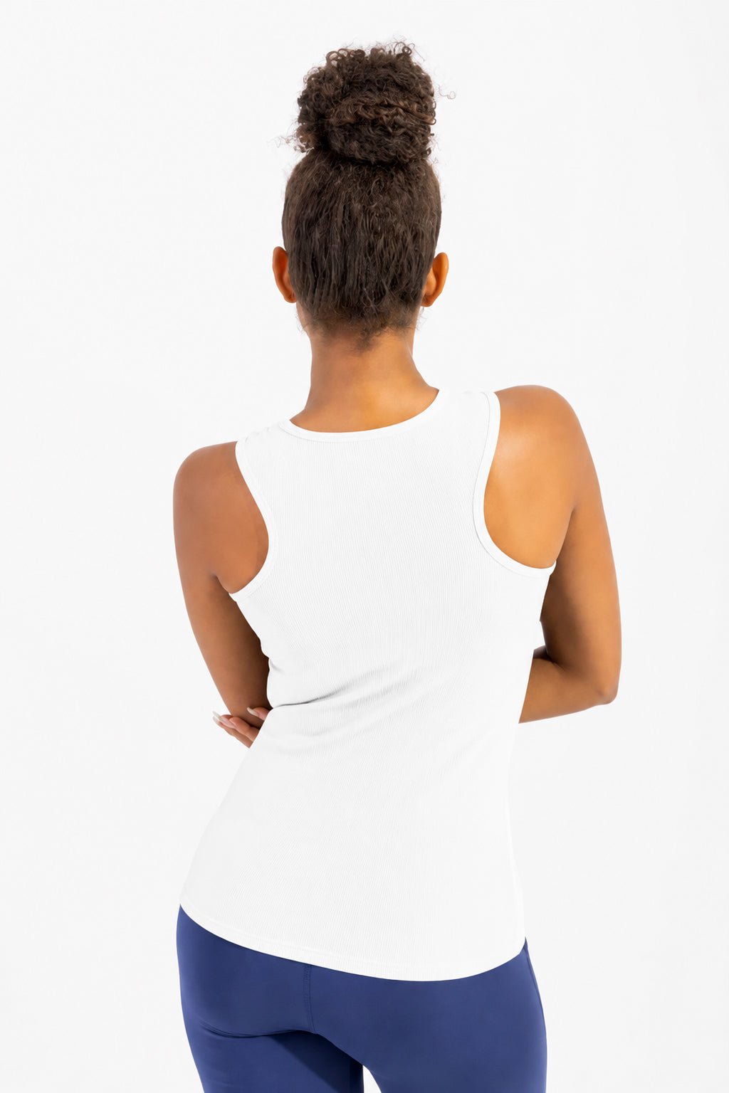 White Daily Rib Tank Top - Sigma Fit