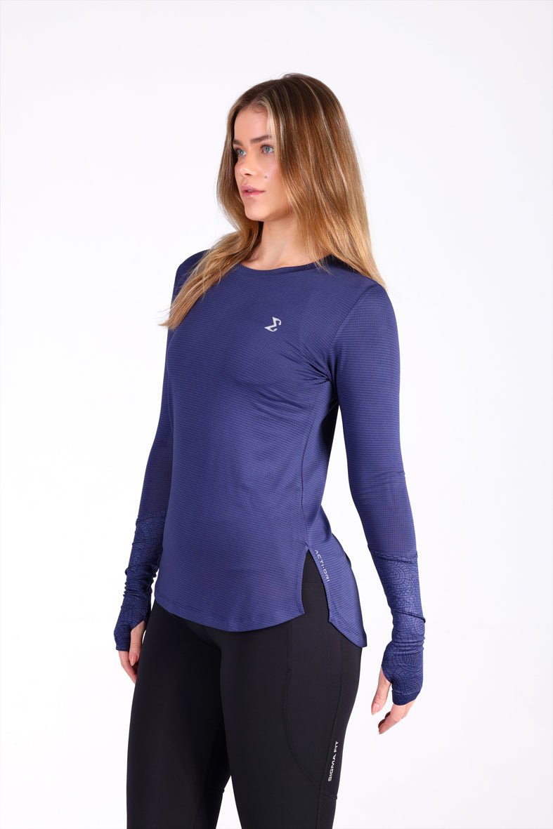 Artist Thumb Long Sleeve Tee Cobalt - Sigma Fit