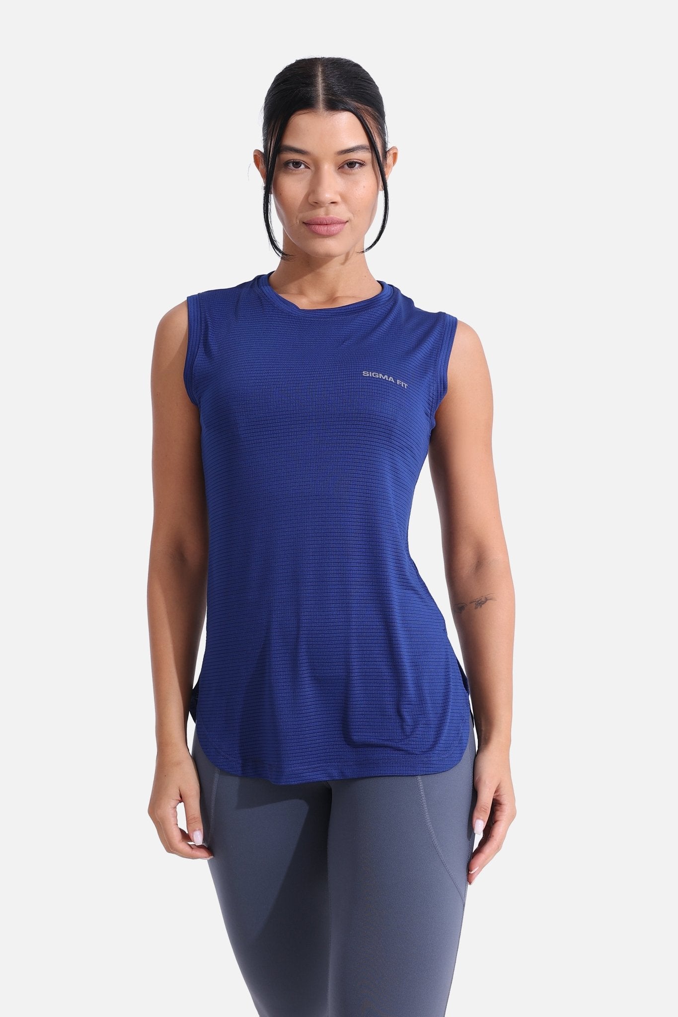 Bellwether Blue LiteRun Sleeveless Tee - Sigma Fit