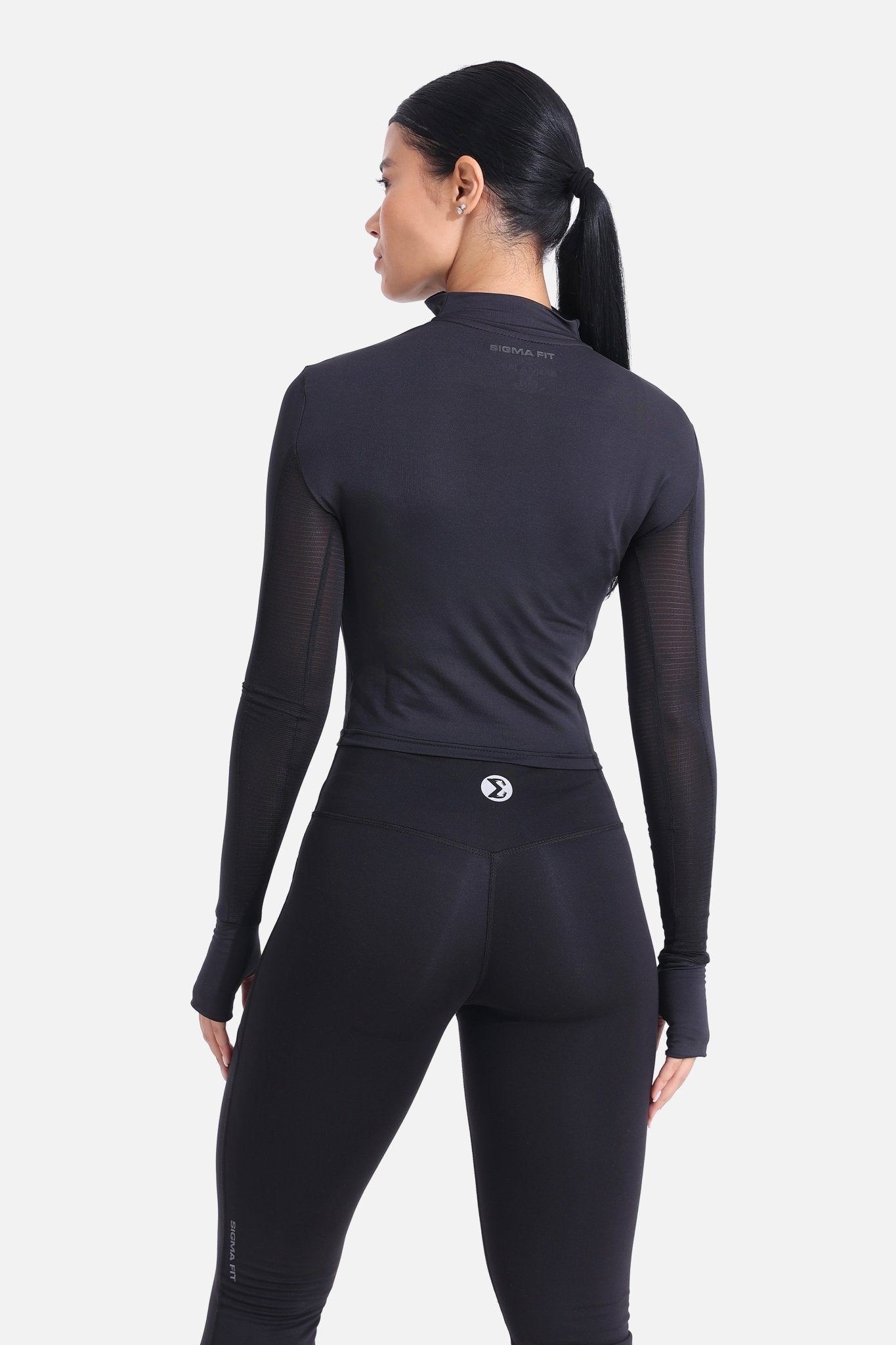 Black Cropped Long Sleeve - Sigma Fit