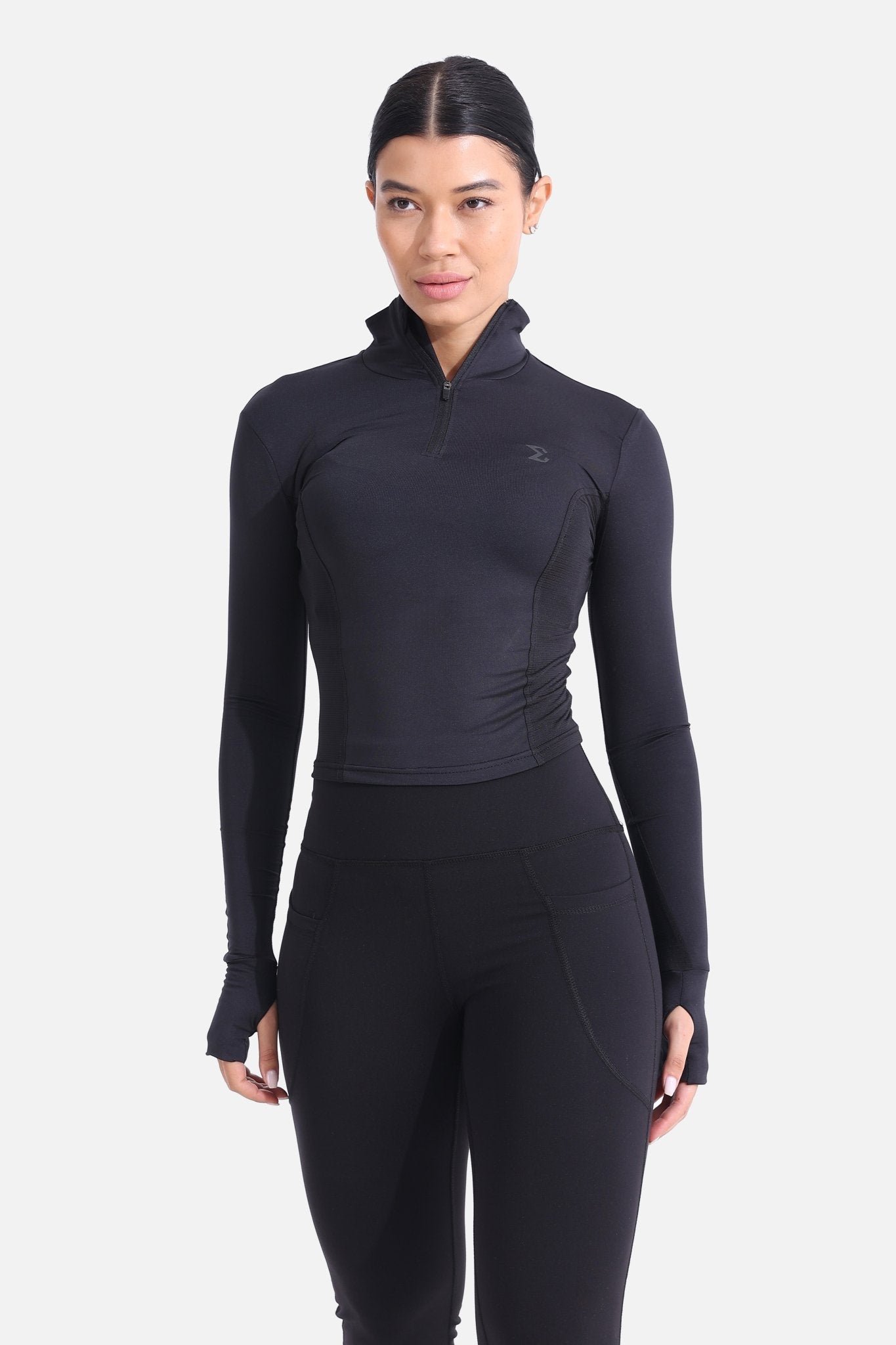 Black Cropped Long Sleeve - Sigma Fit
