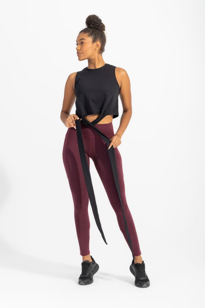 Black Knotted Tank Top - Sigma Fit