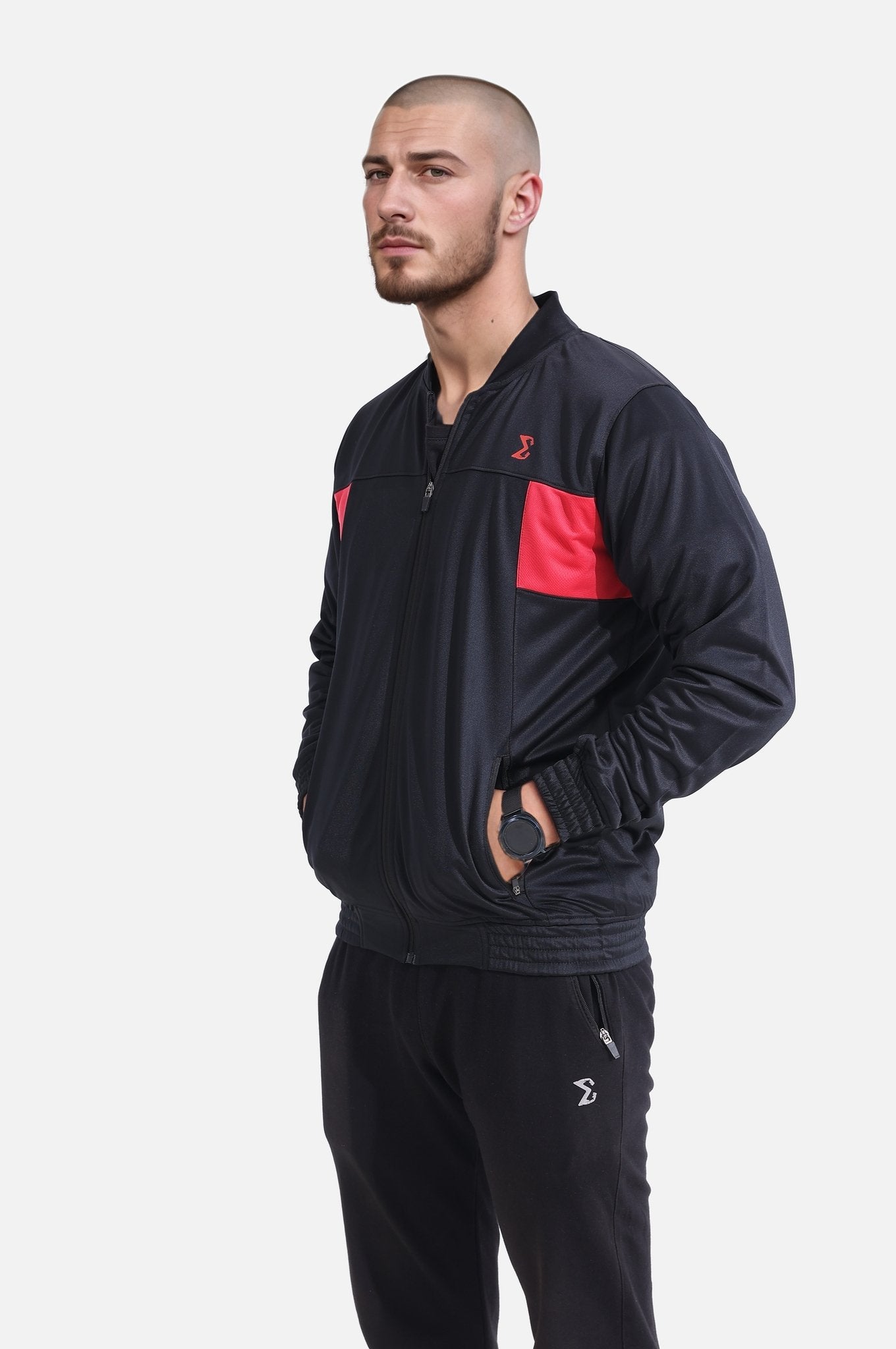 Black Men Tracksuit Jacket - Sigma Fit