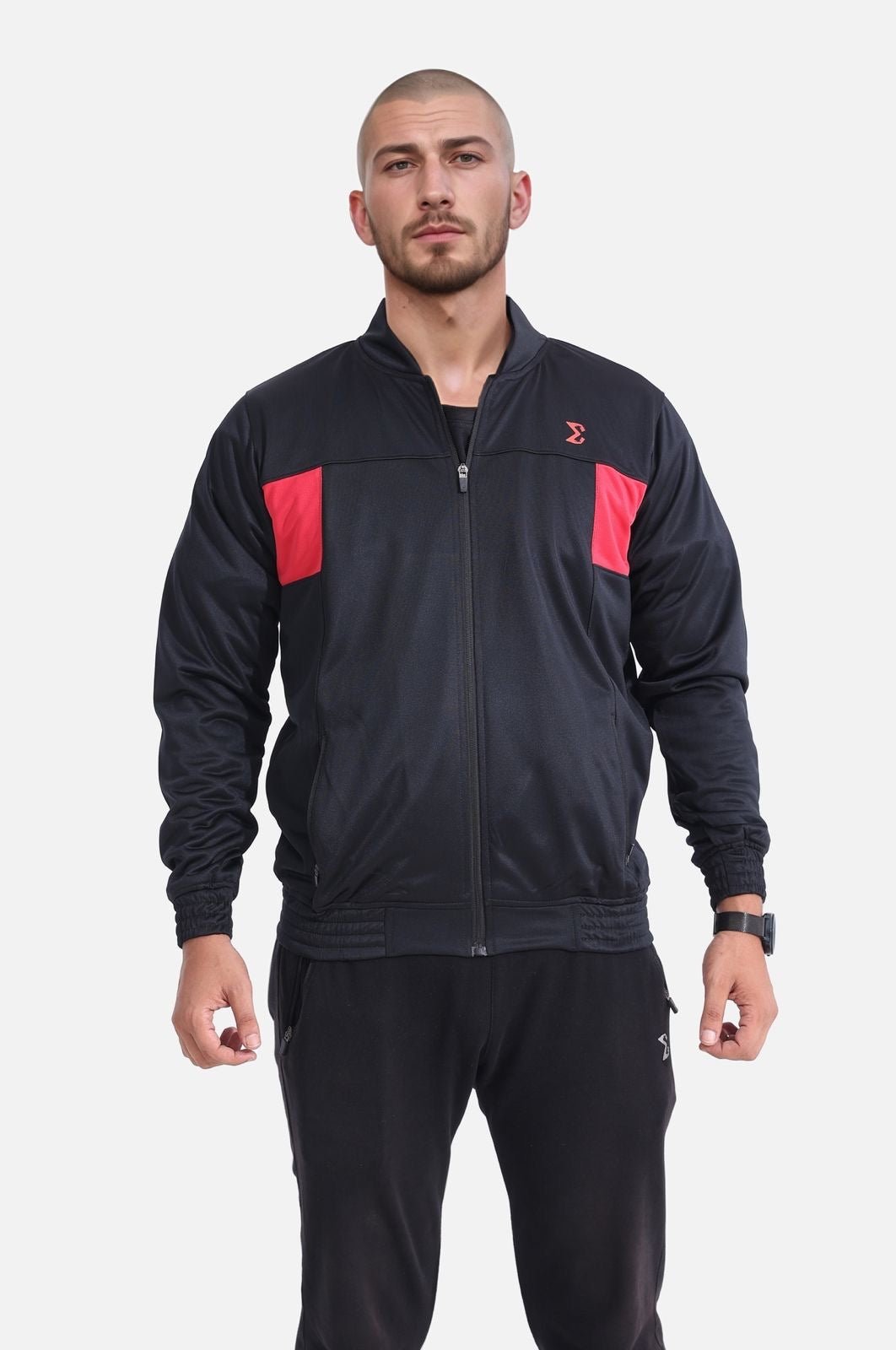 Black Men Tracksuit Jacket - Sigma Fit