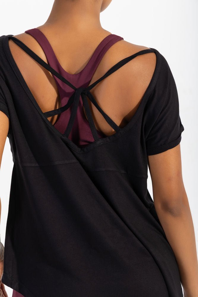 Black Pilates Tee - Sigma Fit