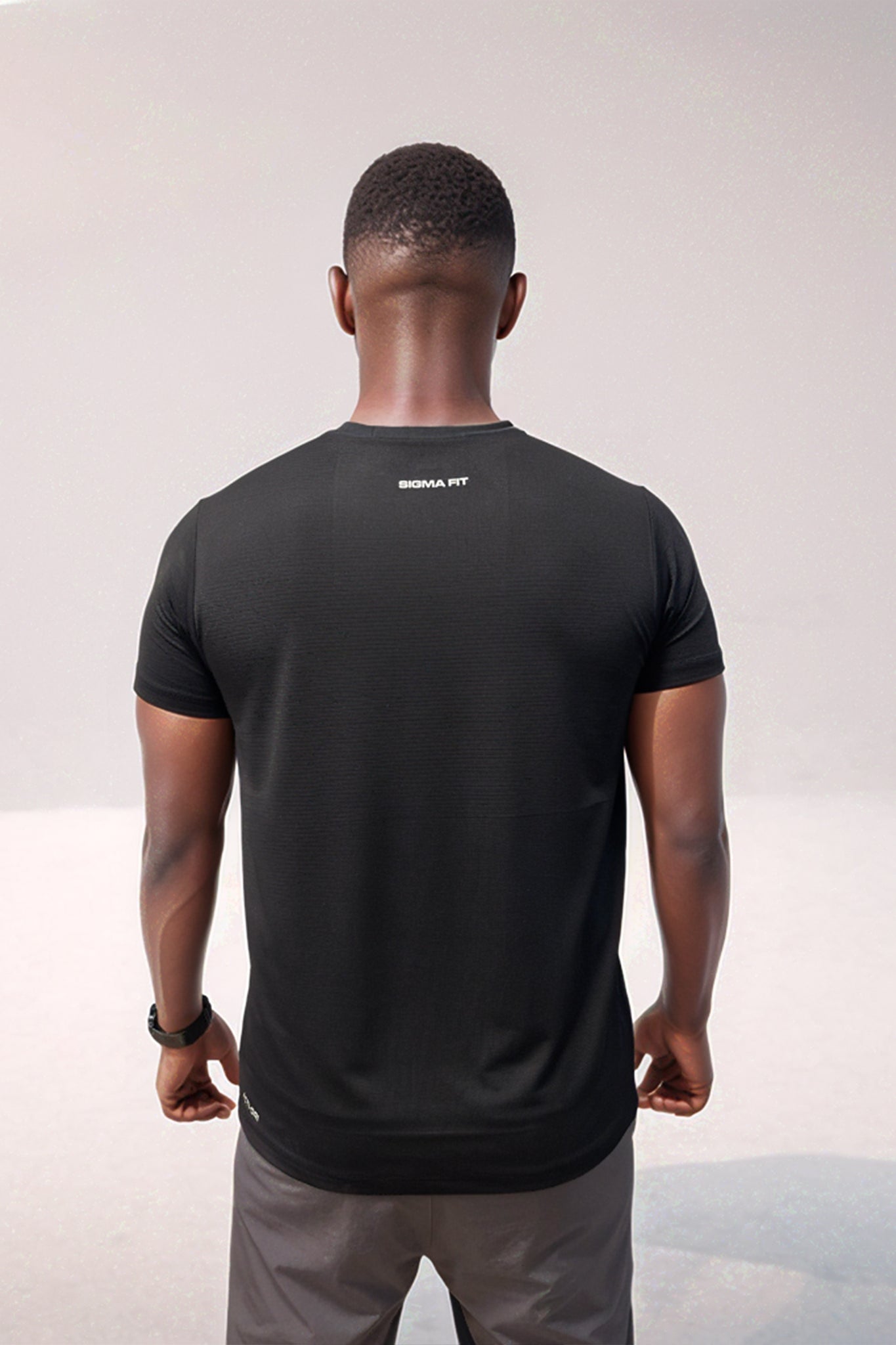 Black Racket Sports Tee - Sigma Fit