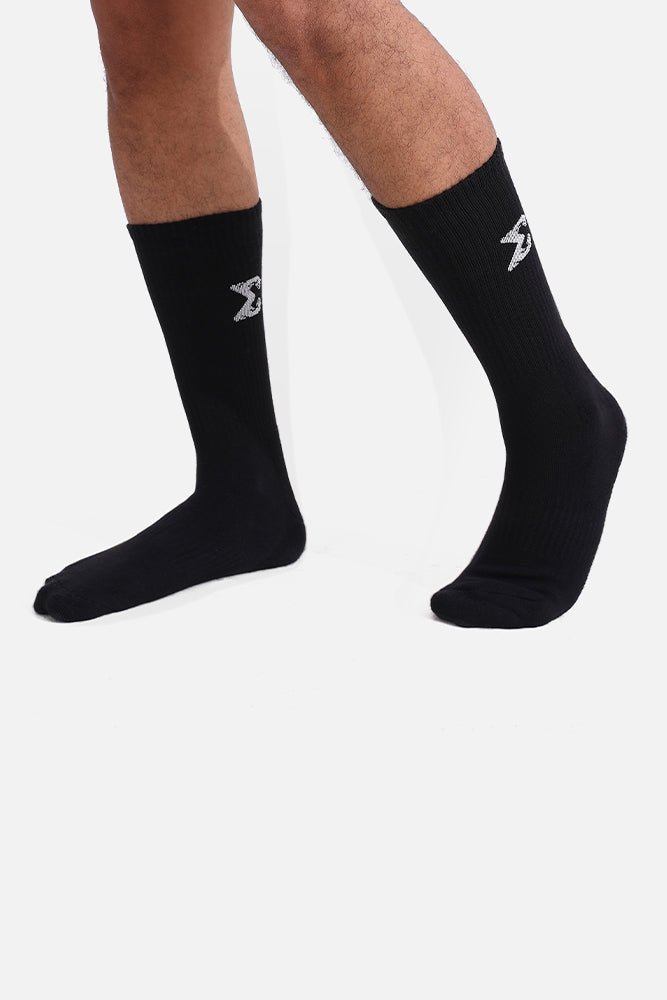 Sigma Crew Socks - Black (Pack of 3 Pairs) - Sigma Fit