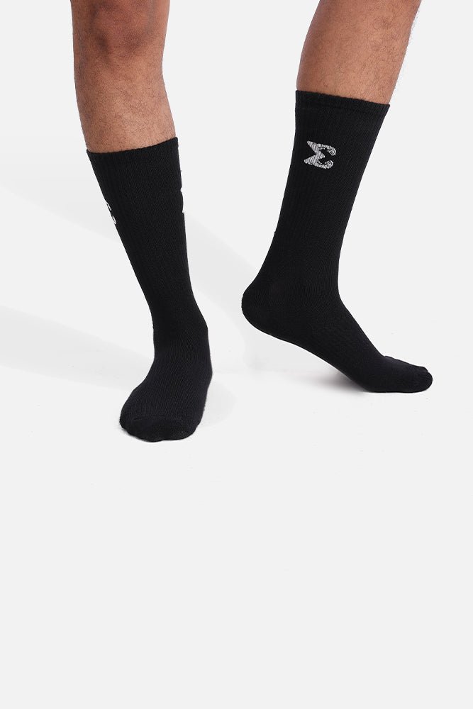 Sigma Crew Socks - Black (Pack of 3 Pairs) - Sigma Fit