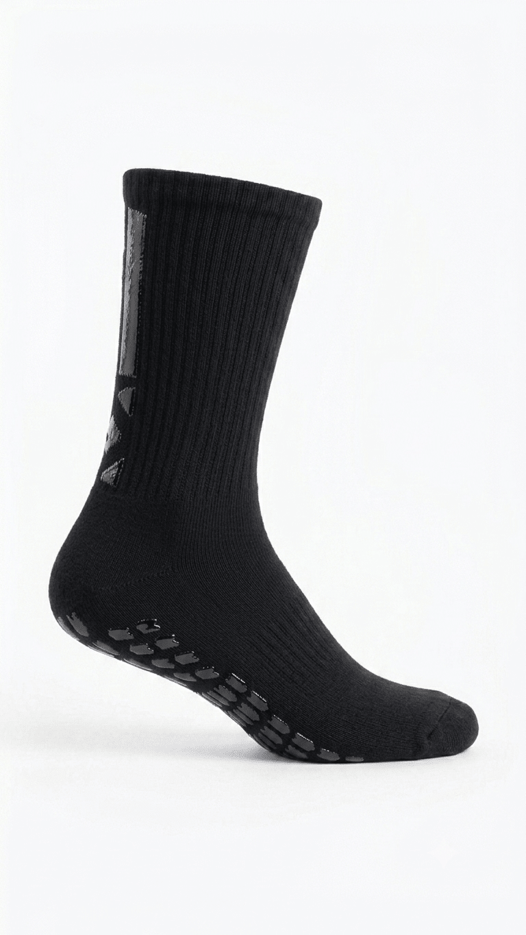 Silicone Crew Socks - Black (Pack of 3 Pairs) - Sigma Fit