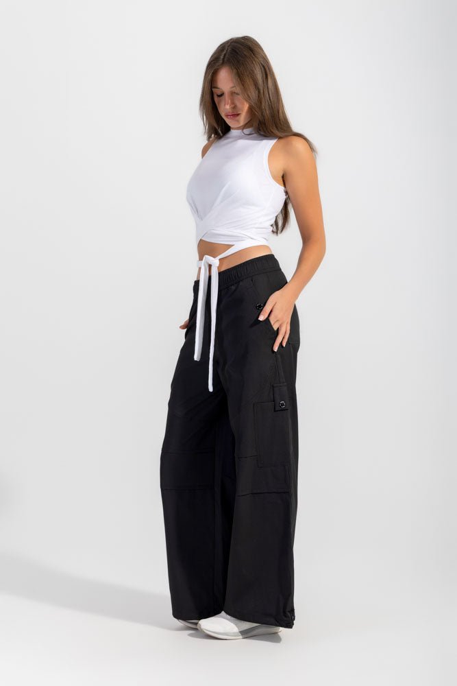 Black Stop Drop Cargo Pants - Sigma Fit