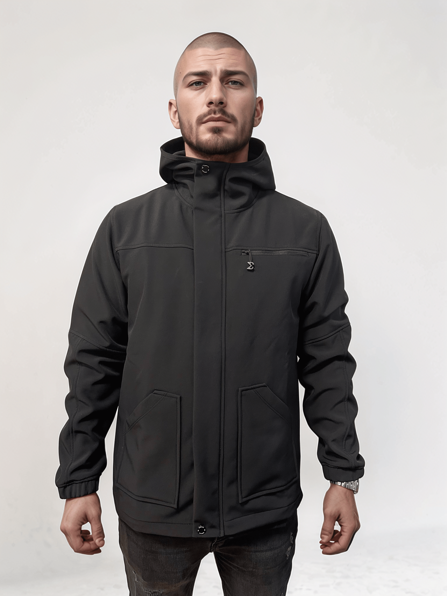 Black Vital Zip Jacket - Sigma Fit