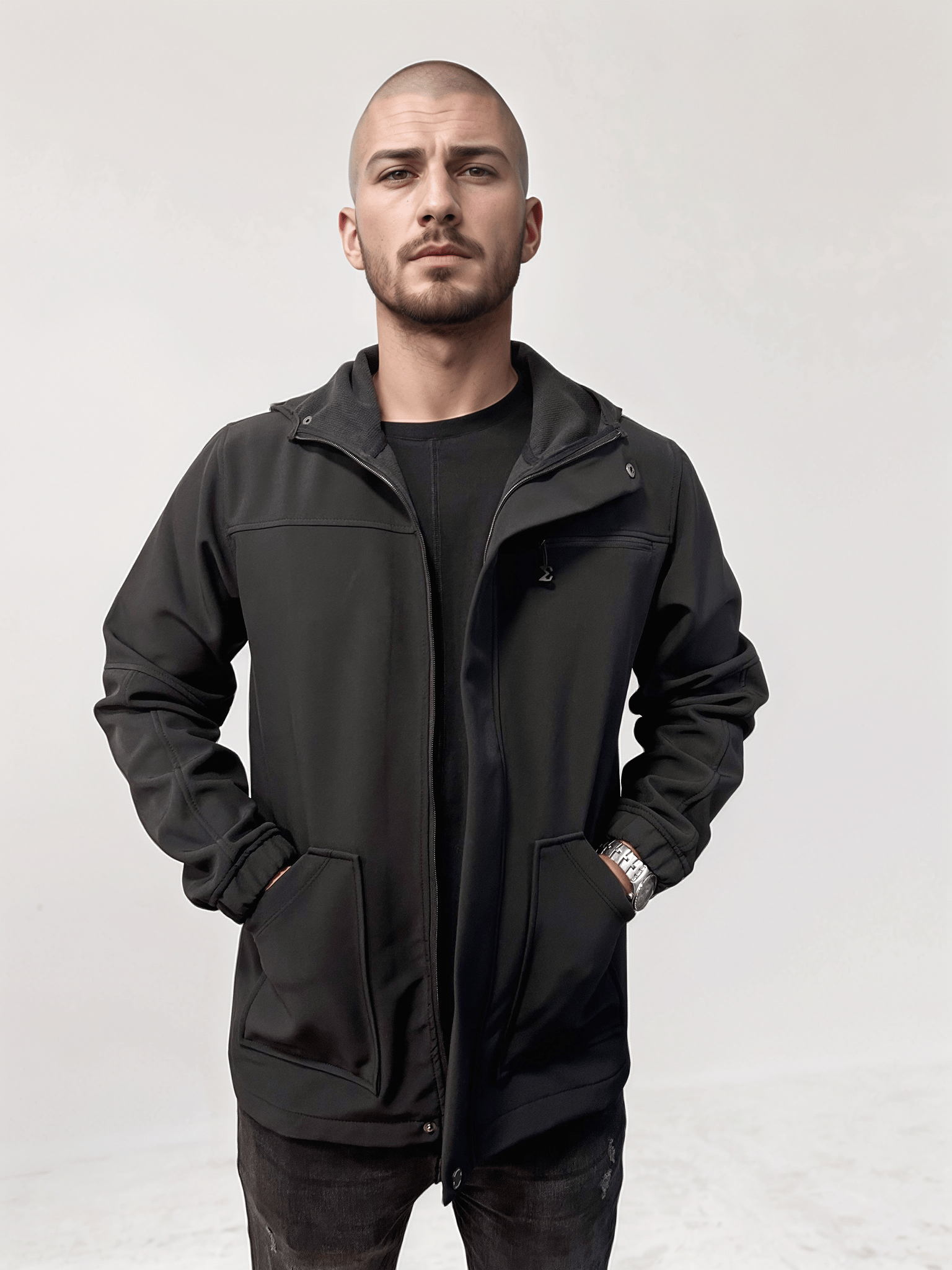 Black Vital Zip Jacket - Sigma Fit