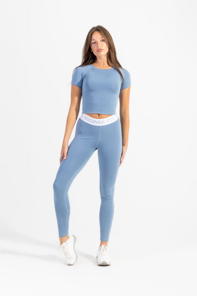 Blue Shadow Pro Fit Leggings - Sigma Fit