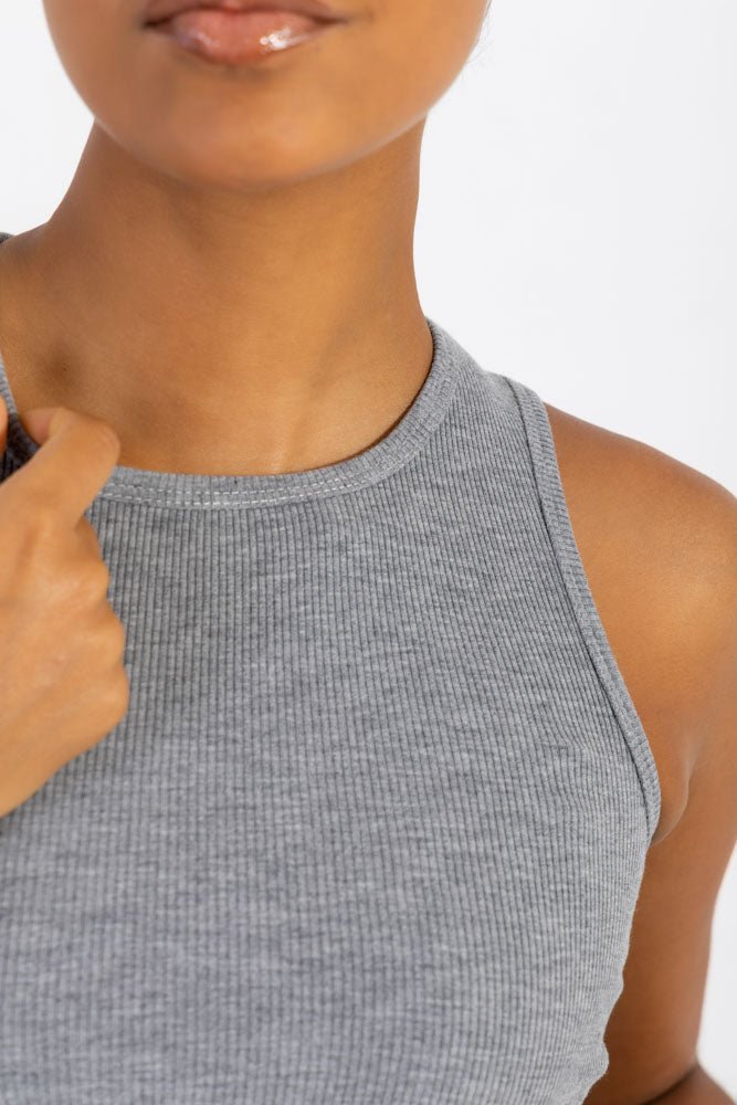Daily Rib Tank Top Gray - Sigma Fit