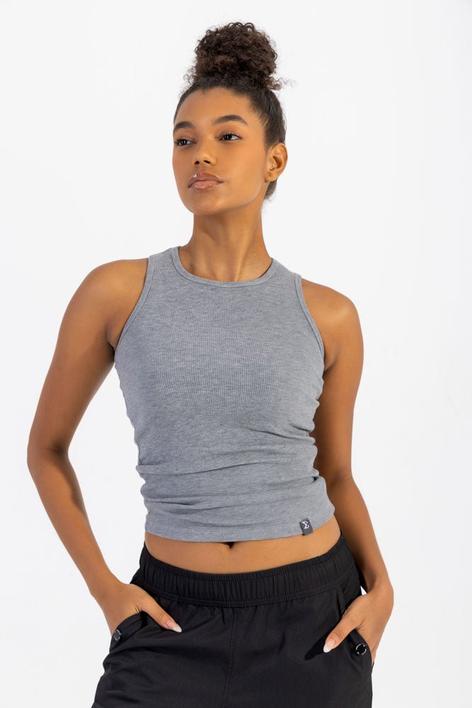 Daily Rib Tank Top Gray - Sigma Fit