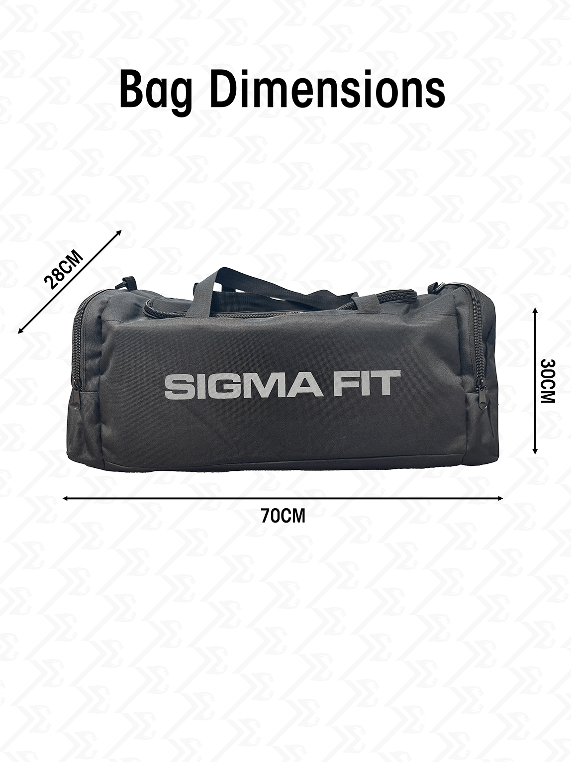Duffle Bag Black White Print - Sigma Fit
