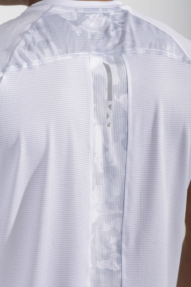 White Dynamic PRO-Dri Tee back panel detail - Sigma Fit