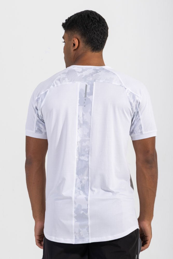 White Dynamic PRO-Dri Tee back view - Sigma Fit