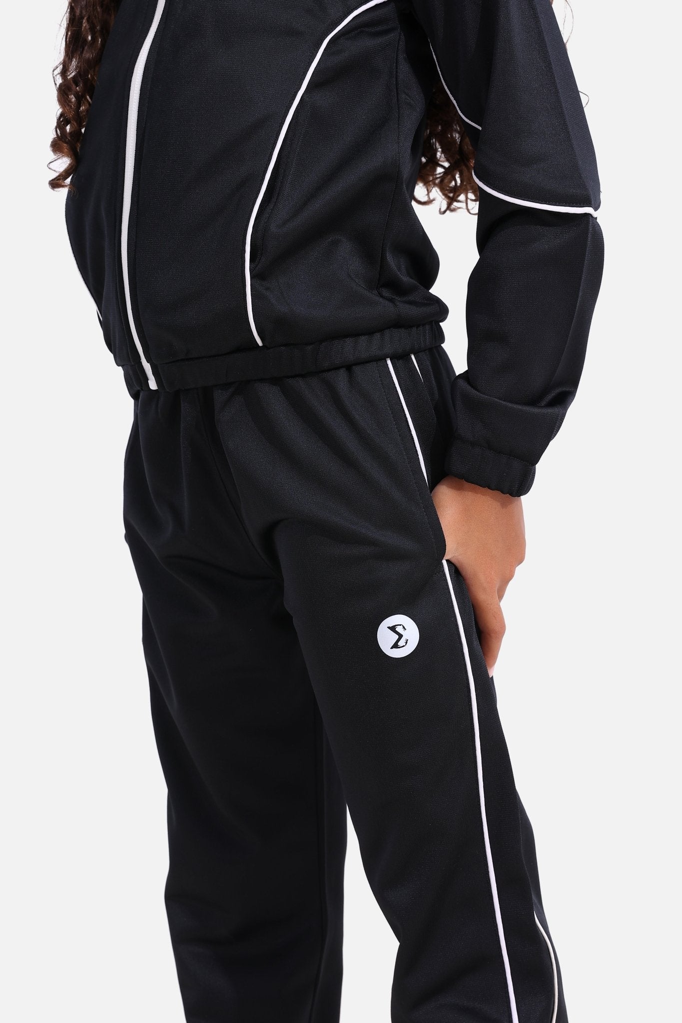 Girls Black Tracksuit - Sigma Fit