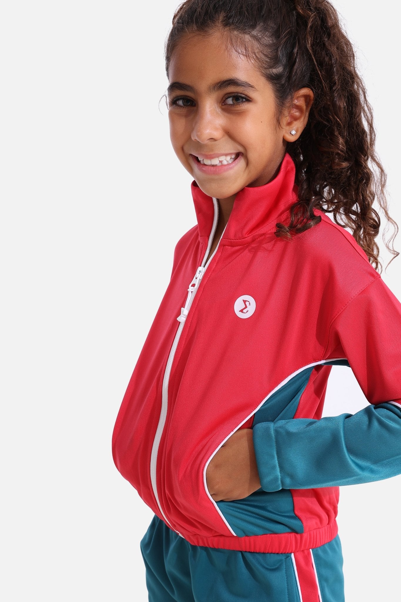 Girls Spruce/Magenta Tracksuit - Sigma Fit