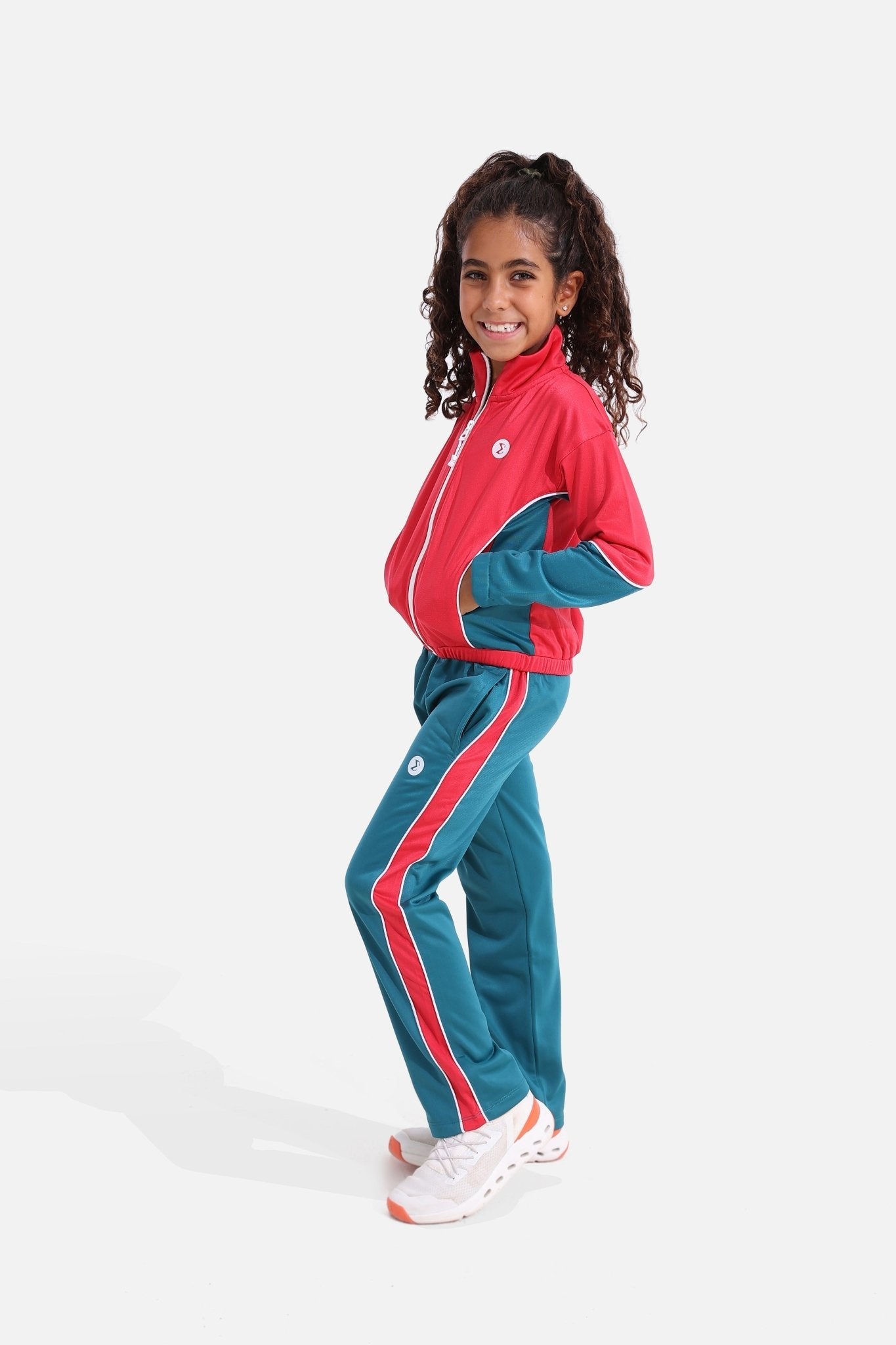 Girls Spruce/Magenta Tracksuit - Sigma Fit