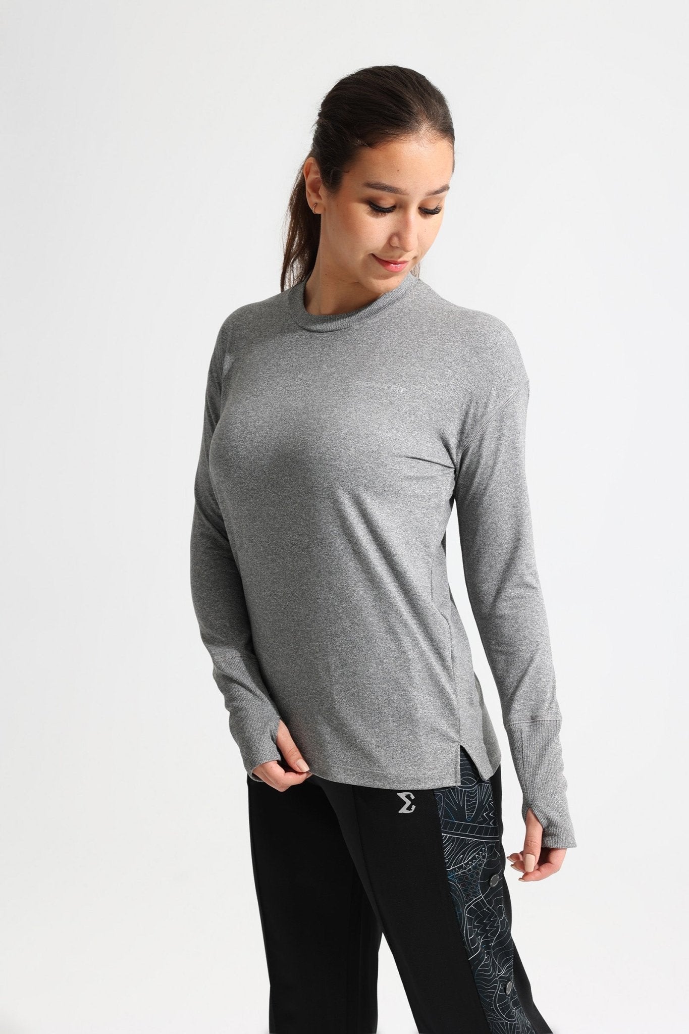 Gray LS Performance Tee - Sigma Fit