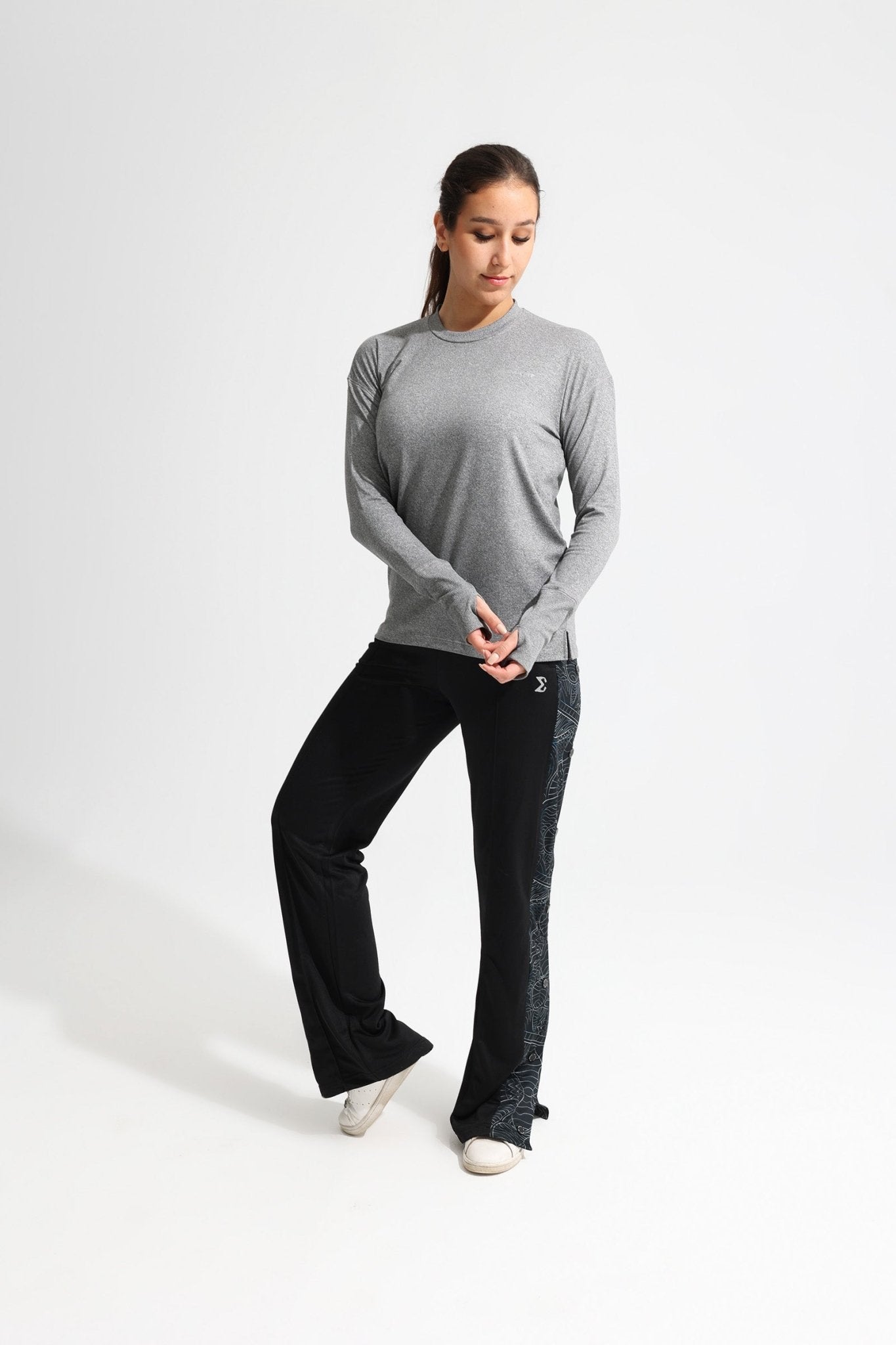 Gray LS Performance Tee - Sigma Fit