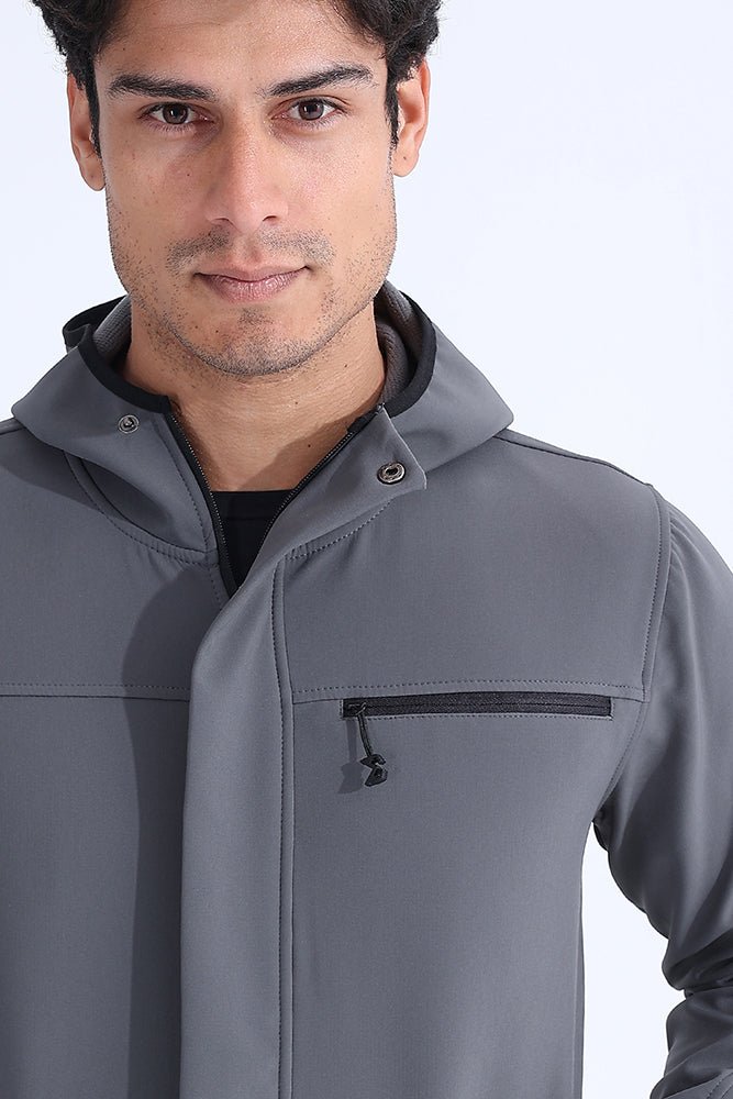 Gray Vital Zip Jacket - Sigma Fit