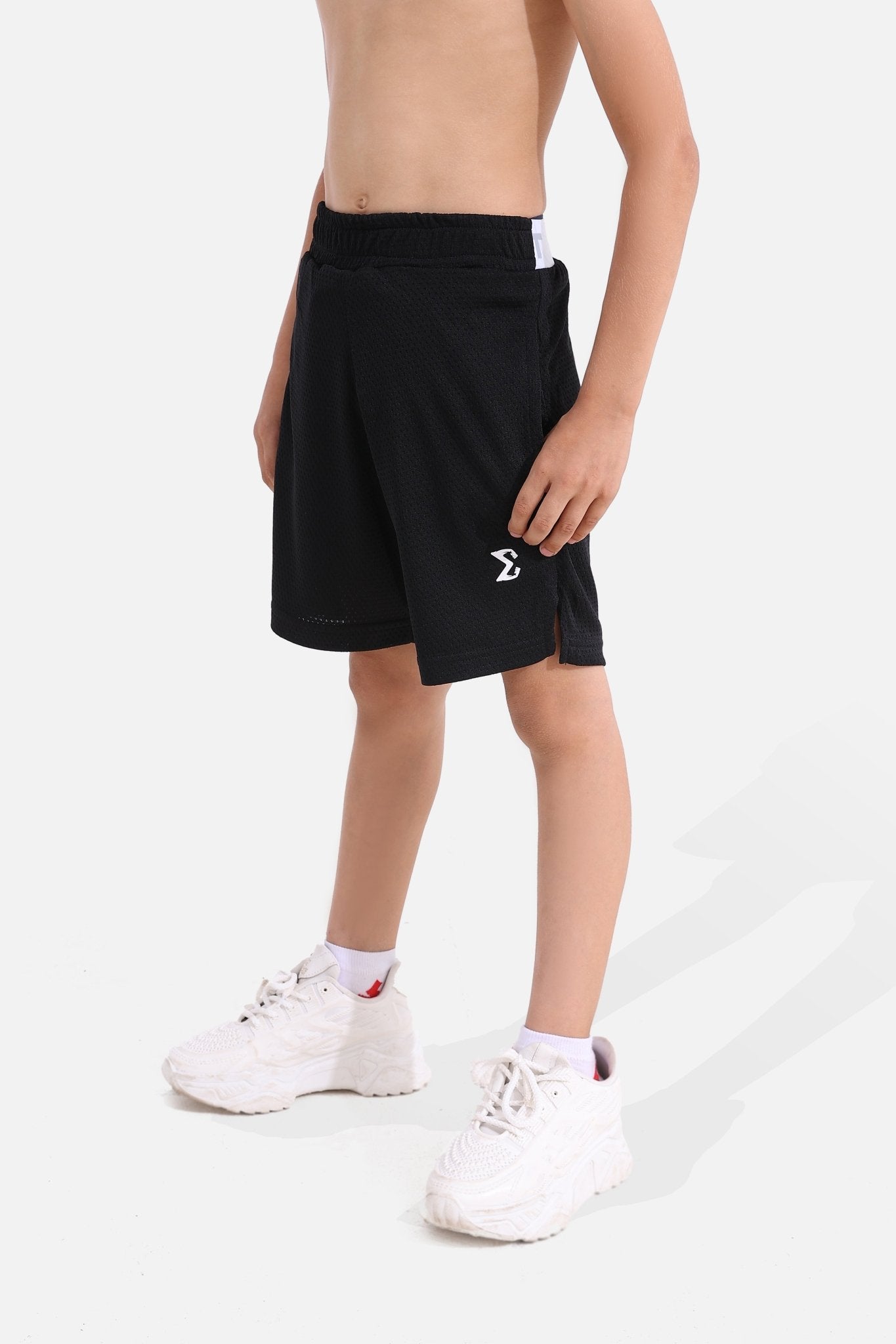 Kids Black 9 inch Shorts - Sigma Fit