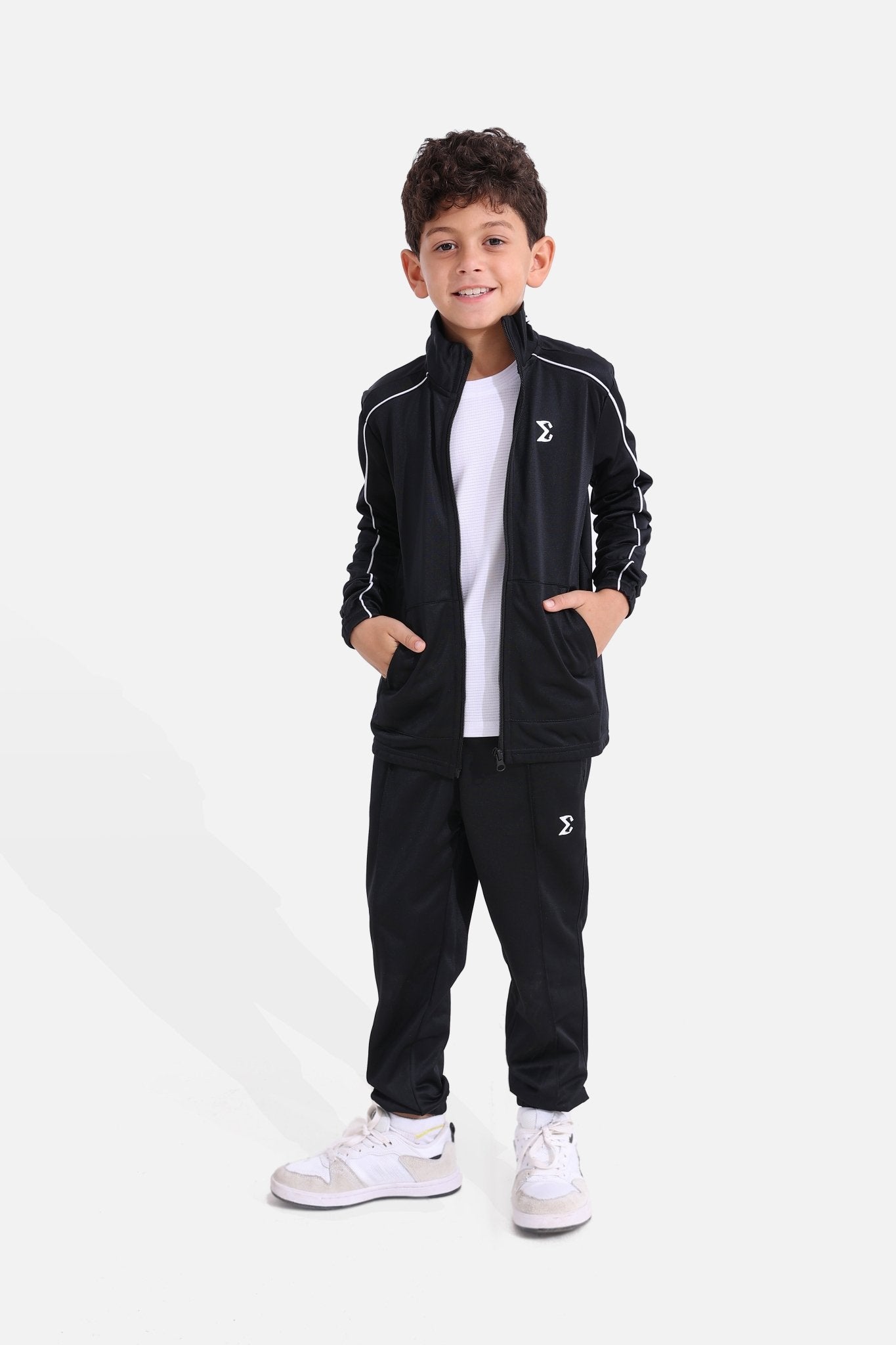 Kids Black Tracksuit - Sigma Fit