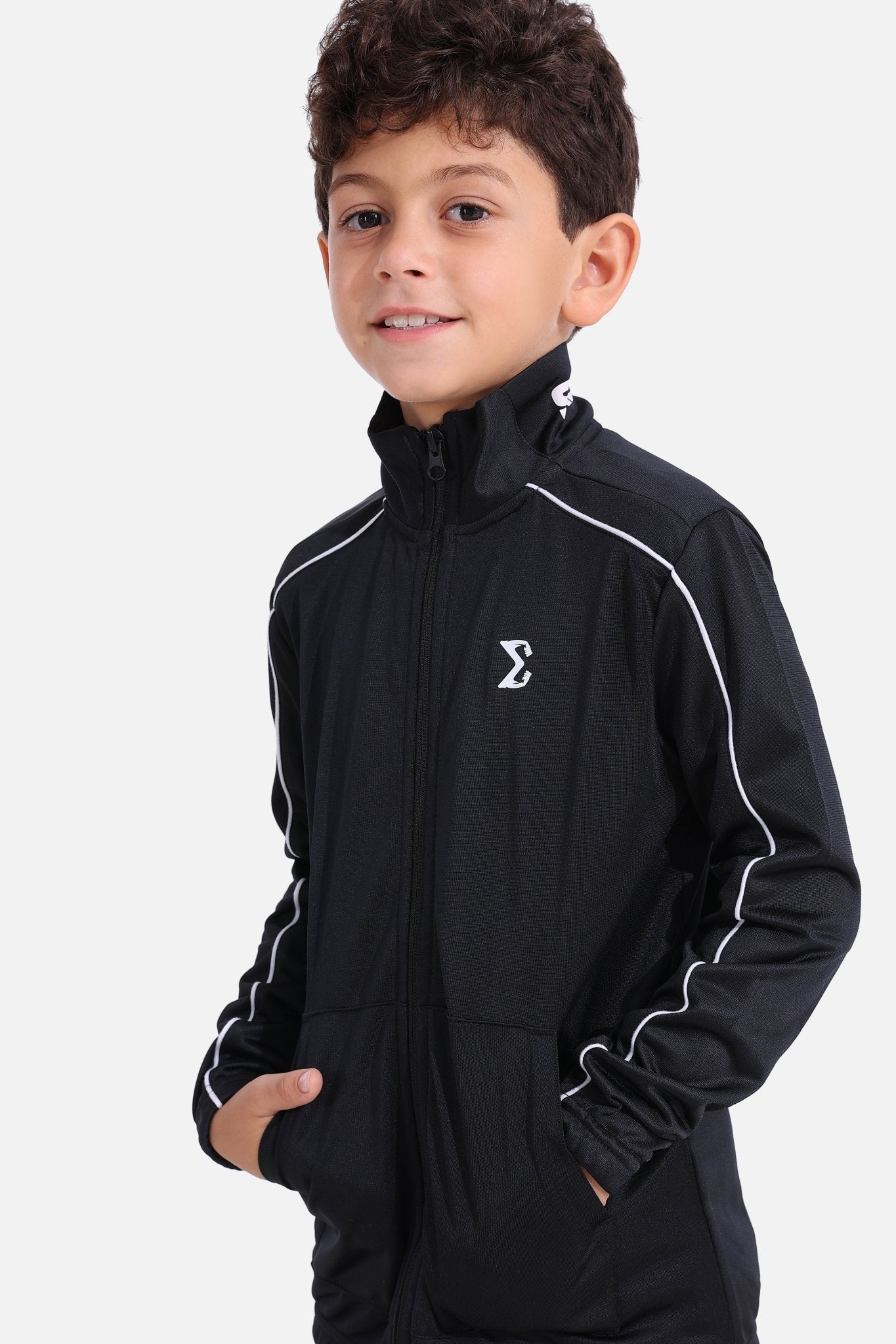 Kids Black Tracksuit - Sigma Fit