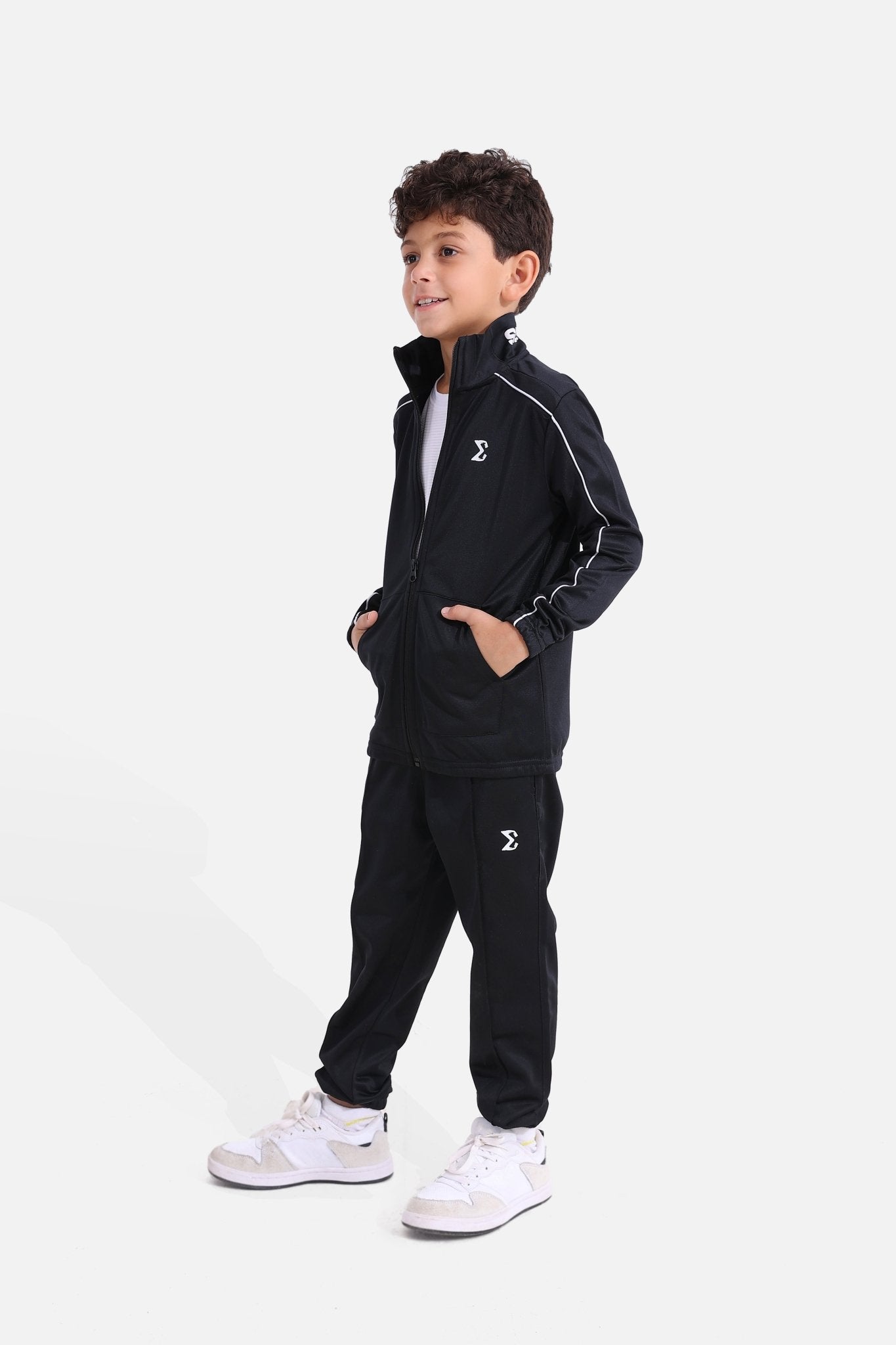 Kids Black Tracksuit - Sigma Fit