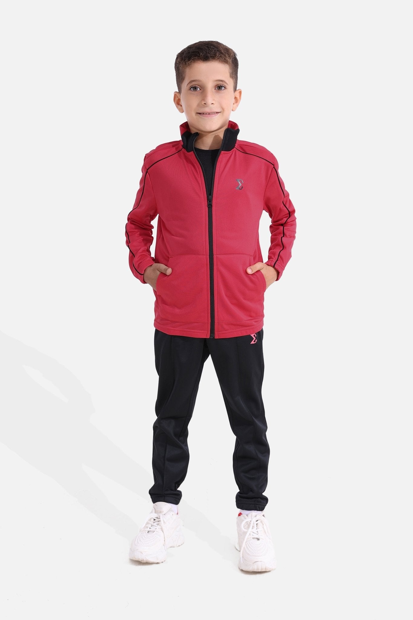 Kids Viva Magenta/Black Tracksuit - Sigma Fit