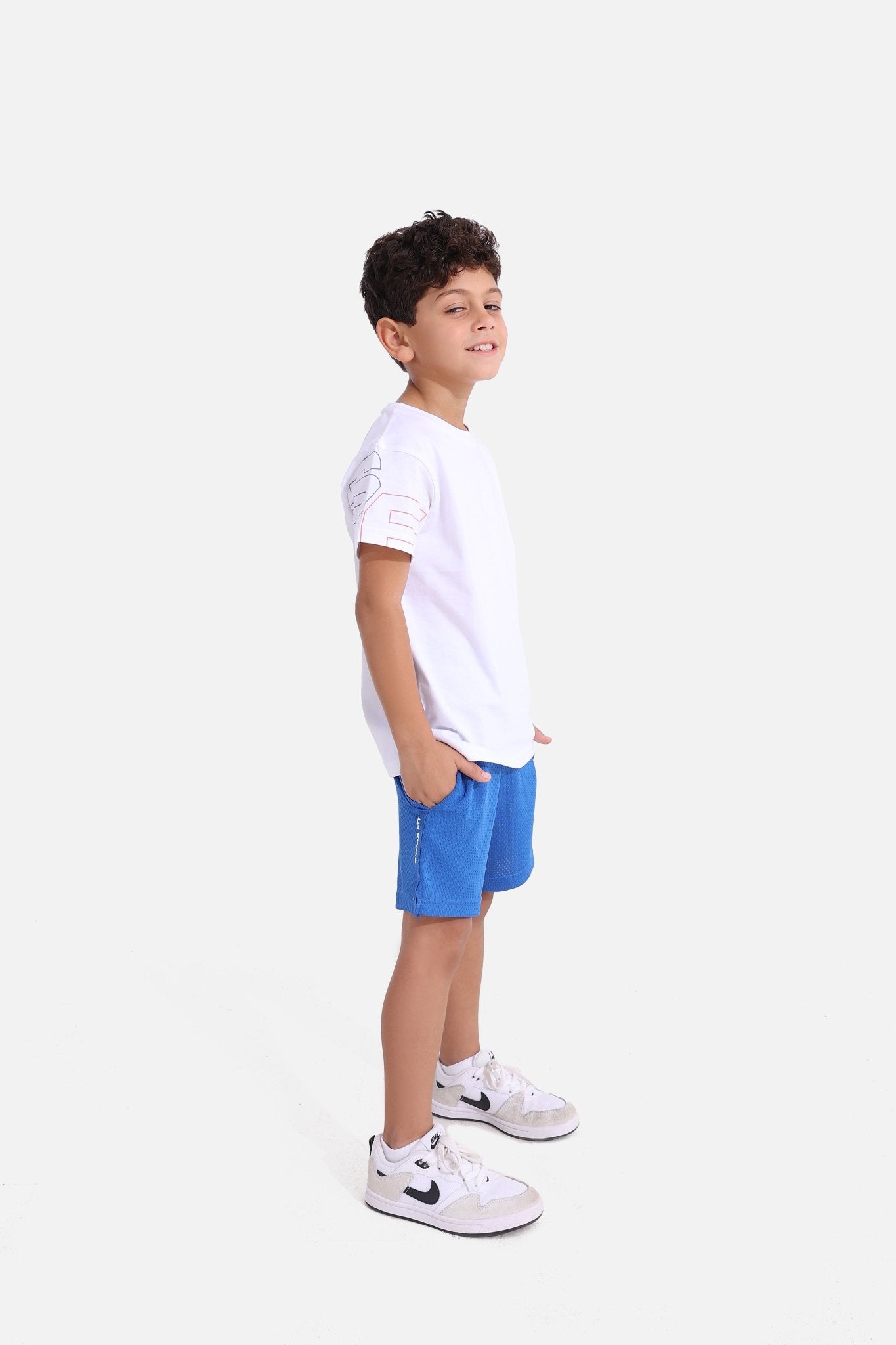 Kids White Basic SF Cotton T-Shirt - Sigma Fit