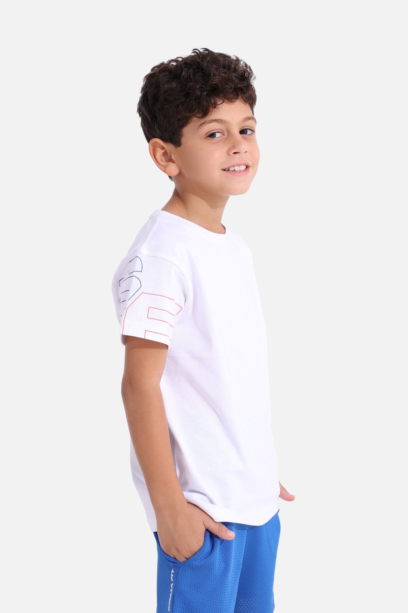 Kids White Basic SF Cotton T-Shirt - Sigma Fit