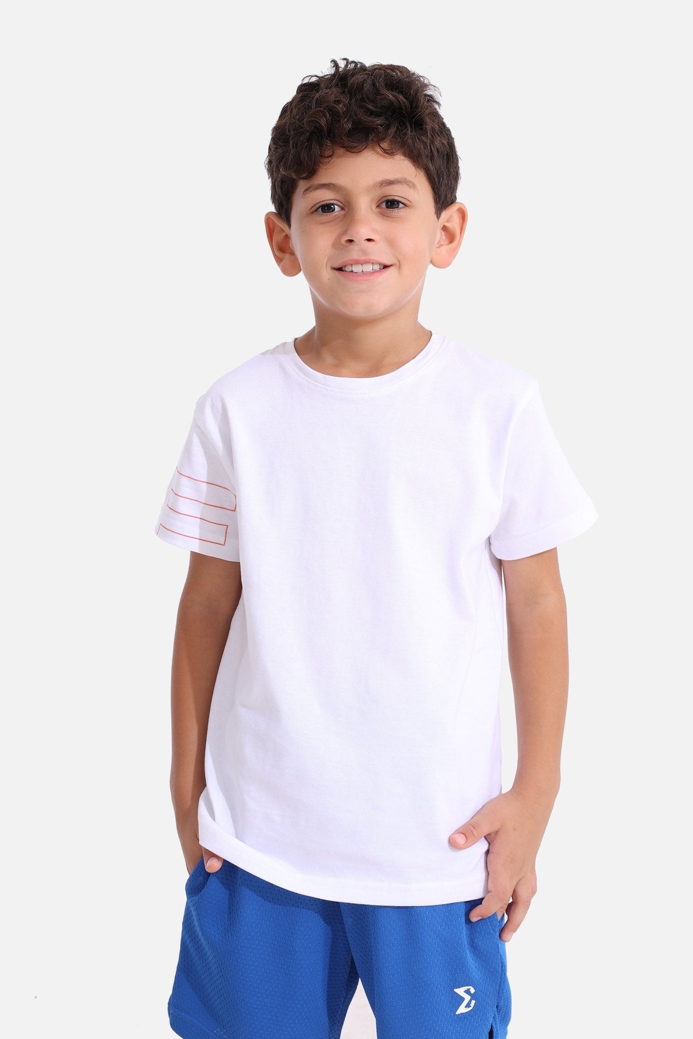 Kids White Basic SF Cotton T-Shirt - Sigma Fit