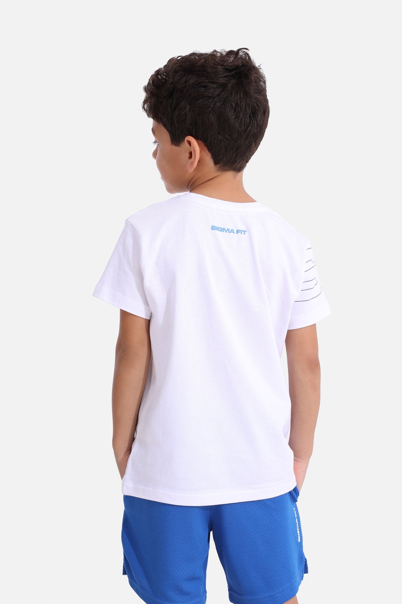 Kids White Basic SF Cotton T-Shirt - Sigma Fit