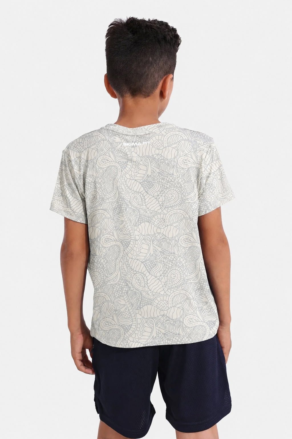 Kids White Forest Hunt T-Shirt - Sigma Fit