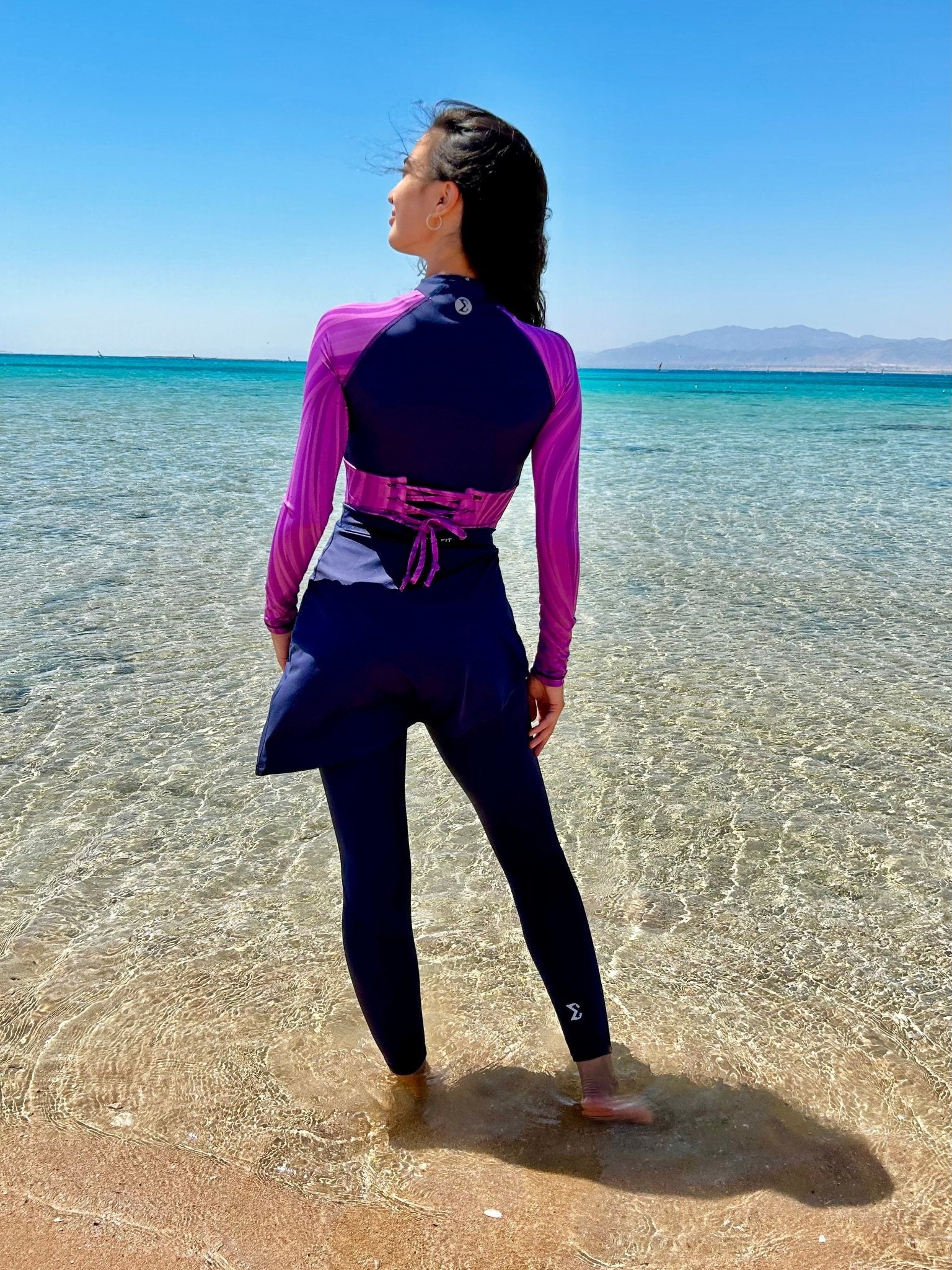 Moon Indigo Aqua Burkini Set - Sigma Fit