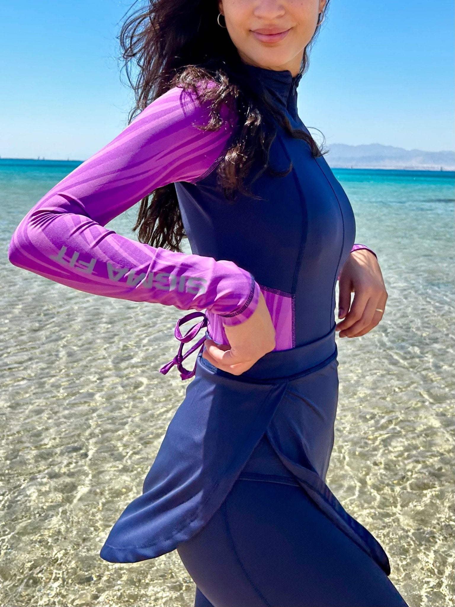 Moon Indigo Aqua Burkini Set - Sigma Fit