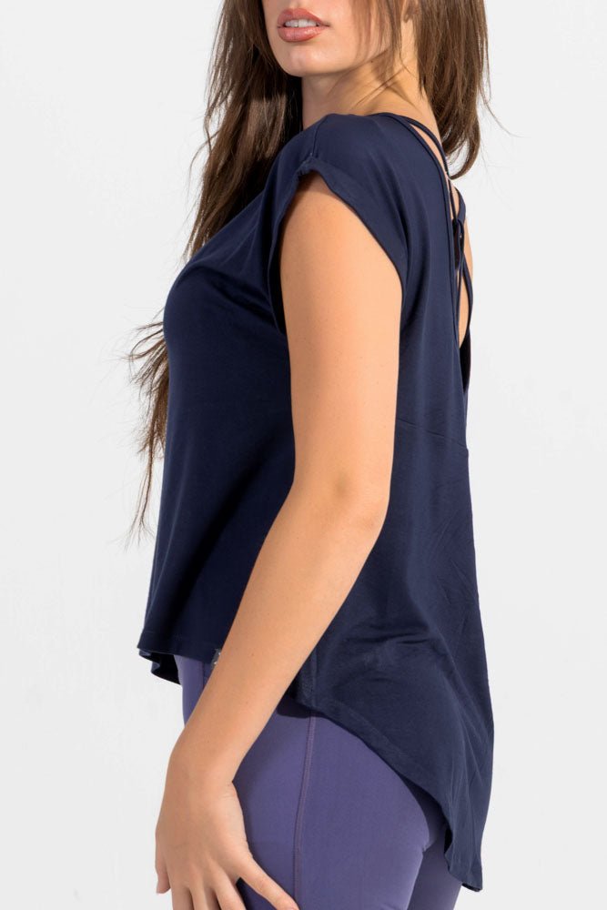 Navy Pilates Tee - Sigma Fit