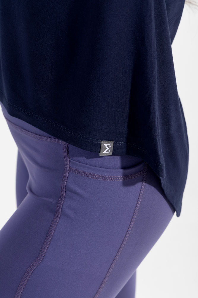 Navy Pilates Tee - Sigma Fit