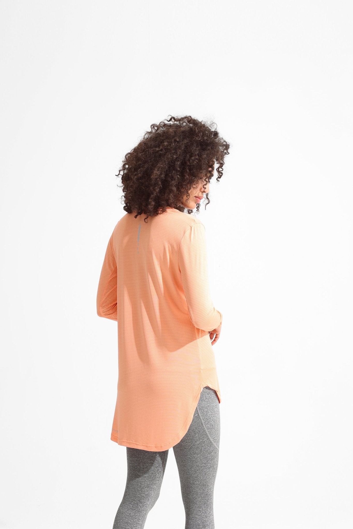 Peach Pink Basic Women Long Sleeve - Sigma Fit