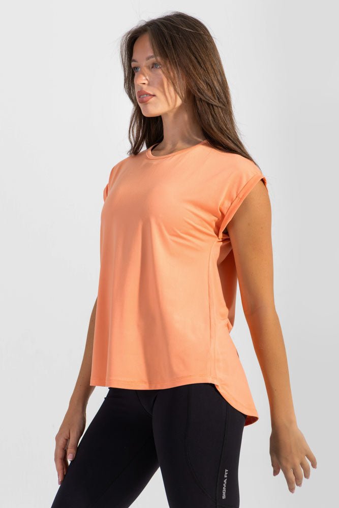 Peach Pink Comfy Tee - Sigma Fit